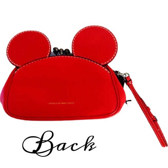 DISNEY X COACH Limited Edition Red Mickey Mouse Kisslock Wristlet leather purse - Picture 2 of 11